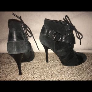 Guess black bootie heels